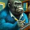 Cool Gorilla Cigar Diamond Painting