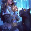 Cool Black Lady And Tiger Diamond Painting