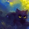 Cute Black Kitten Art Diamond Painting