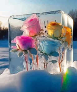 Frozen Roses Flowers Diamond Painting