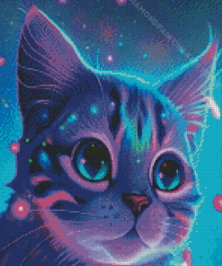Galaxy Neon Cat Diamond Painting