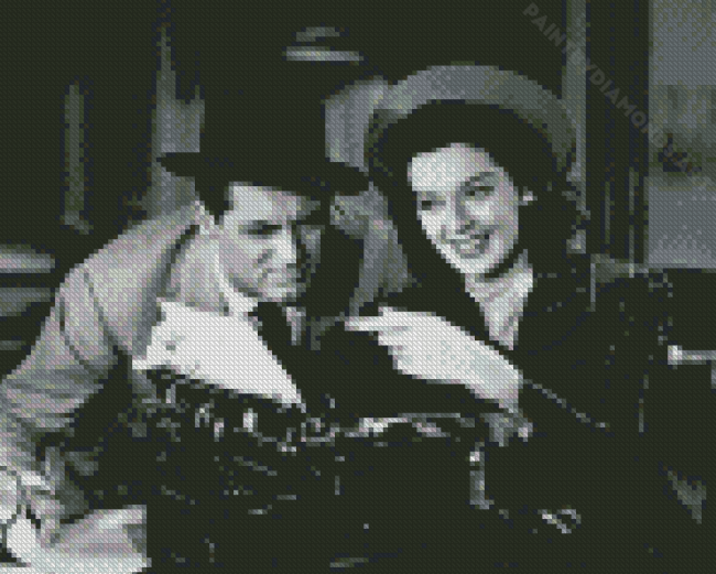 Monochrome His Girl Friday Diamond Painting