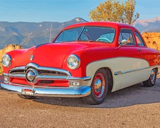 Red 1950 Ford Diamond Painting