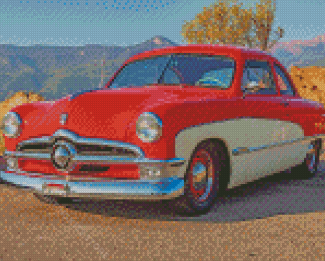 Red 1950 Ford Diamond Painting