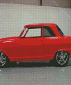 Red Chevy 2 Classic Car Diamond Painting