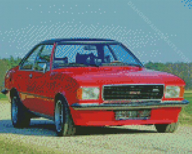 Red Opel Commodore Diamond Painting