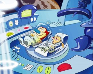 Ren And Stimpy Space Cadets Characters Diamond Painting