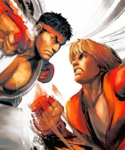 Ryu Vs Ken Street Fighter Diamond Painting