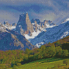 Snowy Picos De Europa Mountains Diamond Painting