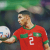 The Football Player Achraf Hakimi Diamond Painting