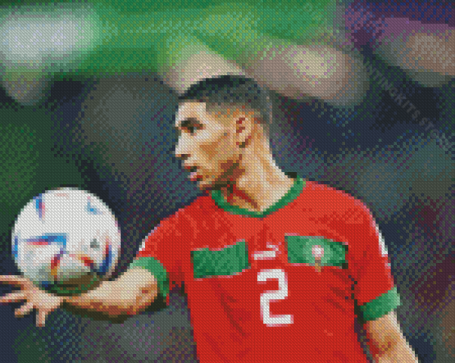 The Football Player Achraf Hakimi Diamond Painting