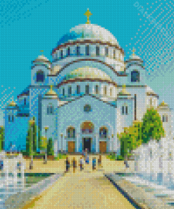 The Saint Sava Cathedral In Belgrade Diamond Painting