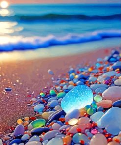 Tropical Beach Stones Diamond Painting