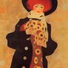 Woman With Black Hat Diamond Painting