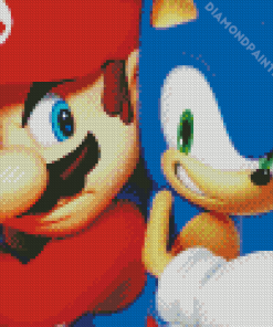 Aesthetic Sonic Mario Diamond Painting