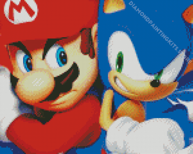 Aesthetic Sonic Mario Diamond Painting