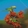 Alexandrine Parakeet Birds Diamond Painting