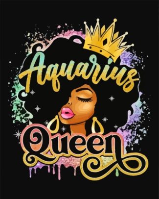 Aquarius Afro Queen Diamond painting