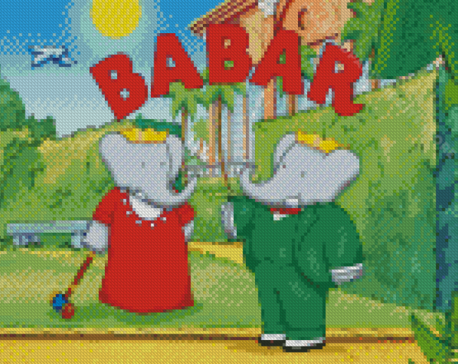 Babar The Elephant Animated Serie Diamond Painting