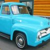 Blue 1955 Ford Pickup Truck Diamond Painting