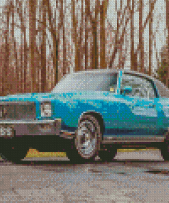 Blue Chevy Monte Carlo Car Diamond Painting
