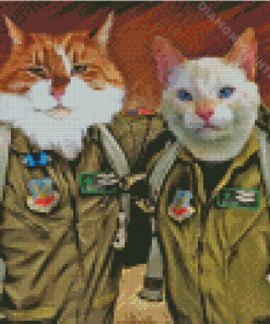 Cats Army Art Diamond Painting