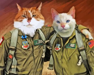Cats Army Art Diamond Painting