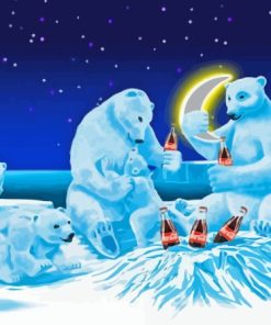 Coca Cola Bears Family Diamond Painting