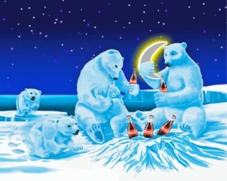 Coca Cola Bears Family Diamond Painting