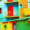 Colorful Buildings In La Boca Argentina Diamond Painting