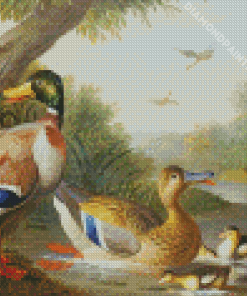 Ducks In The River Diamond Painting
