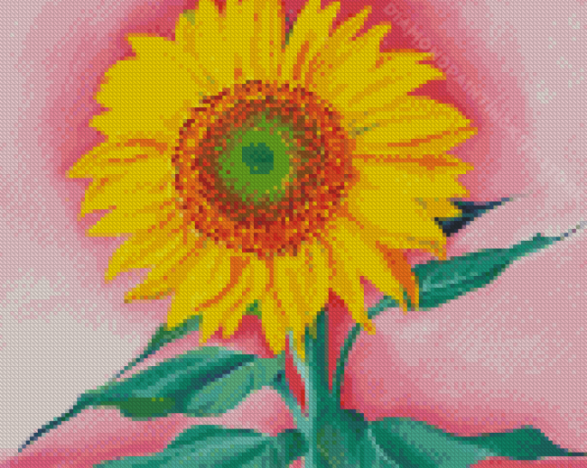 Georgia Okeefe A Sunflower From Maggie Diamond Painting