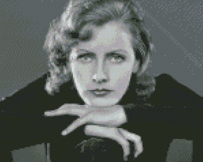 Greta Garbo In Black And White Diamond Painting