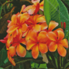 Hawaiian Orange Plumeria Plants Diamond Painting