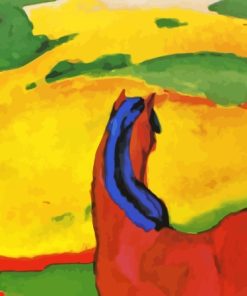 Horse In A Landscape By Franz Marc Diamond Painting