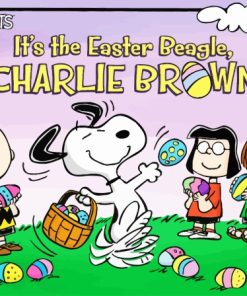 Its The Easter Beagle Charlie Brown Animation Poster Diamond Painting