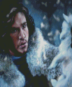 Jon Snow And Ghost Diamond Painting