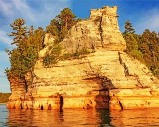 Miners Castle Pictured Rocks National Lakeshore Diamond Painting