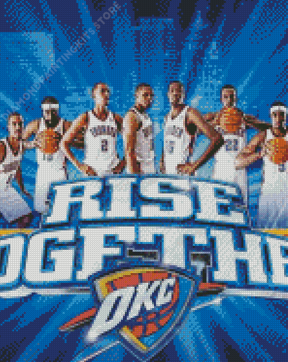 Okc Thunder Basketball Club Poster Diamond Painting