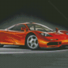Orange McLaren F1 Car Diamond Painting