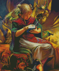 Reading Woman Diamond Painting
