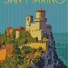 San Marino Guaita Tower Poster Diamond Painting