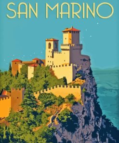 San Marino Guaita Tower Poster Diamond Painting