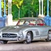 Silver Mercedes Sl 300 Car Diamond Painting
