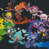 Splatoon 3 Shooter Video Game Characters Diamond Painting