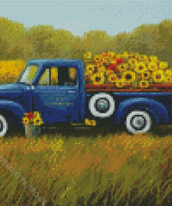Sunflower In Truck Diamond painting