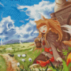The Wise Wolf Holo Anime Character Diamond Painting