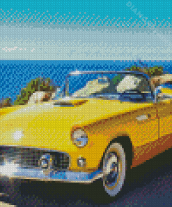 Vintage Yellow Ford Thunderbird Diamond Painting