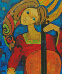 Woman Cello Art Diamond Painting