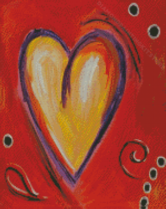 Abstract Heart Diamond Painting
